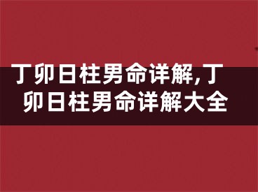 丁卯日柱男命详解,丁卯日柱男命详解大全