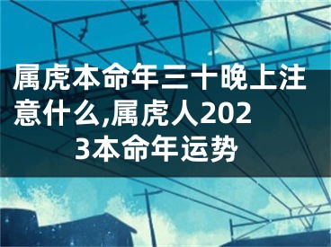 属虎本命年三十晚上注意什么,属虎人2023本命年运势