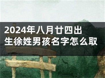2024年八月廿四出生徐姓男孩名字怎么取