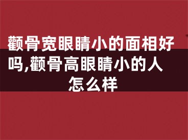 颧骨宽眼睛小的面相好吗,颧骨高眼睛小的人怎么样