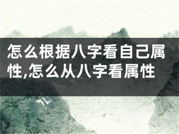 怎么根据八字看自己属性,怎么从八字看属性