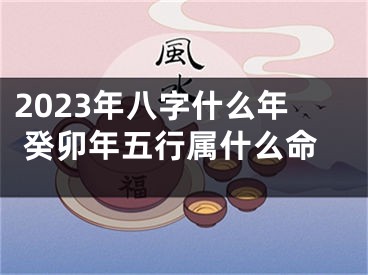 2023年八字什么年 癸卯年五行属什么命