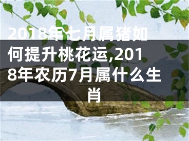 2018年七月属猪如何提升桃花运,2018年农历7月属什么生肖