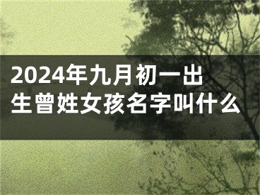 2024年九月初一出生曾姓女孩名字叫什么