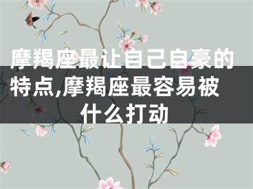 摩羯座最让自己自豪的特点,摩羯座最容易被什么打动