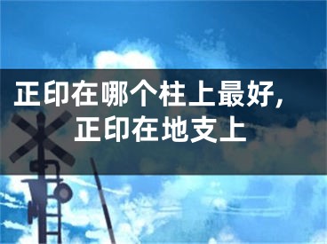 正印在哪个柱上最好,正印在地支上