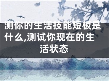 测你的生活技能短板是什么,测试你现在的生活状态