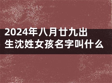 2024年八月廿九出生沈姓女孩名字叫什么