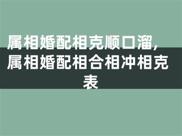 属相婚配相克顺口溜,属相婚配相合相冲相克表