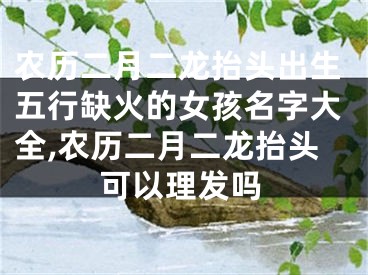 农历二月二龙抬头出生五行缺火的女孩名字大全,农历二月二龙抬头可以理发吗