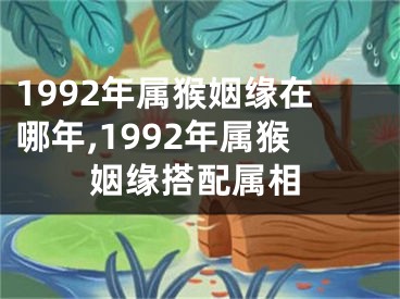 1992年属猴姻缘在哪年,1992年属猴姻缘搭配属相