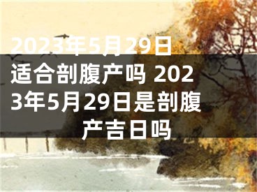 2023年5月29日适合剖腹产吗 2023年5月29日是剖腹产吉日吗