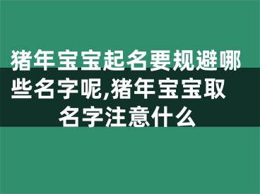 猪年宝宝起名要规避哪些名字呢,猪年宝宝取名字注意什么