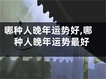 哪种人晚年运势好,哪种人晚年运势最好