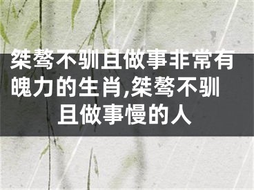 桀骜不驯且做事非常有魄力的生肖,桀骜不驯且做事慢的人