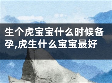 生个虎宝宝什么时候备孕,虎生什么宝宝最好