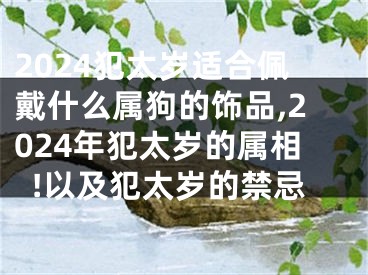 2024犯太岁适合佩戴什么属狗的饰品,2024年犯太岁的属相!以及犯太岁的禁忌