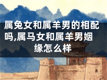 属兔女和属羊男的相配吗,属马女和属羊男姻缘怎么样