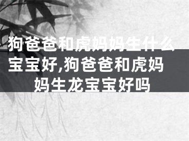 狗爸爸和虎妈妈生什么宝宝好,狗爸爸和虎妈妈生龙宝宝好吗
