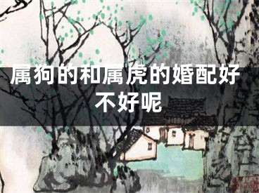 属狗的和属虎的婚配好不好呢