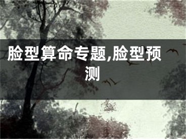 脸型算命专题,脸型预测