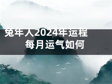 兔年人2024年运程每月运气如何