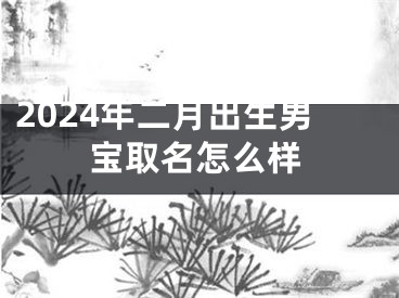 2024年二月出生男宝取名怎么样