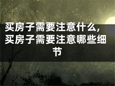 买房子需要注意什么,买房子需要注意哪些细节