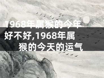 1968年属猴的今年好不好,1968年属猴的今天的运气