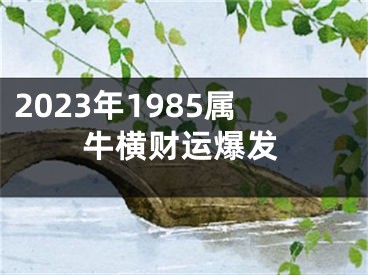 2023年1985属牛横财运爆发