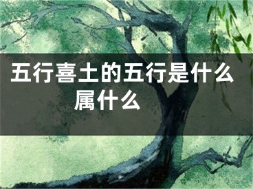 五行喜土的五行是什么 属什么 