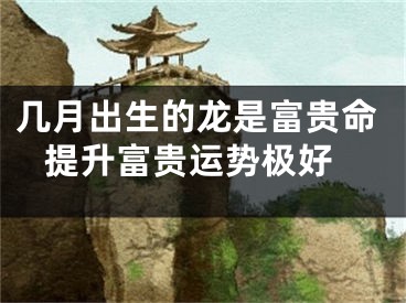 几月出生的龙是富贵命 提升富贵运势极好
