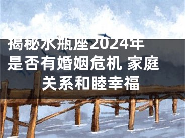 揭秘水瓶座2024年是否有婚姻危机 家庭关系和睦幸福