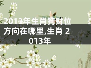 2013年生肖狗财位方向在哪里,生肖 2013年