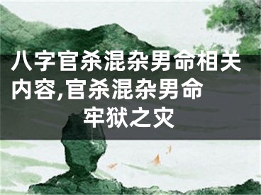 八字官杀混杂男命相关内容,官杀混杂男命 牢狱之灾