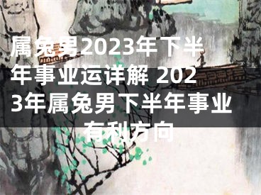 属兔男2023年下半年事业运详解 2023年属兔男下半年事业有利方向