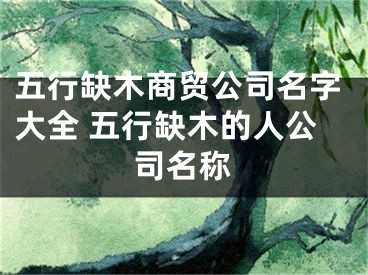 五行缺木商贸公司名字大全 五行缺木的人公司名称