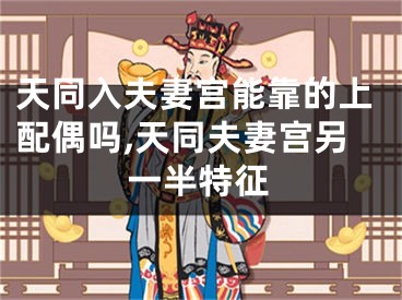 天同入夫妻宫能靠的上配偶吗,天同夫妻宫另一半特征