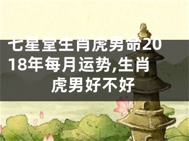 七星堂生肖虎男命2018年每月运势,生肖虎男好不好