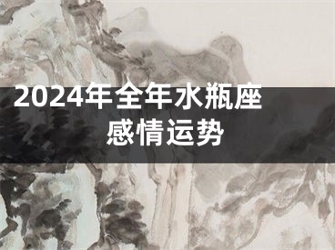 2024年全年水瓶座感情运势