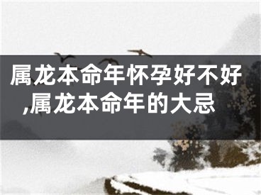 属龙本命年怀孕好不好,属龙本命年的大忌
