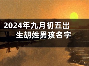 2024年九月初五出生胡姓男孩名字