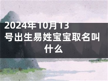 2024年10月13号出生易姓宝宝取名叫什么