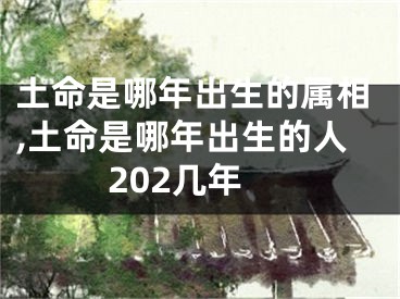 土命是哪年出生的属相,土命是哪年出生的人202几年