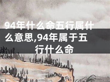 94年什么命五行属什么意思,94年属于五行什么命