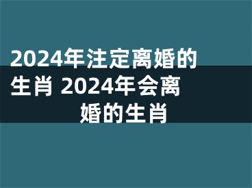 2024年注定离婚的生肖 2024年会离婚的生肖
