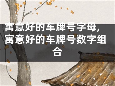 寓意好的车牌号字母,寓意好的车牌号数字组合