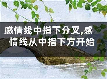 感情线中指下分叉,感情线从中指下方开始