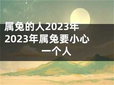 属兔的人2023年 2023年属兔要小心一个人