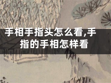 手相手指头怎么看,手指的手相怎样看